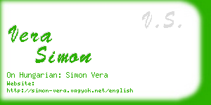 vera simon business card